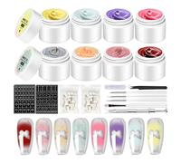 Pat Gel Polish, Manicure Gradient Painting Set, 8-Color Polish Palette for Creative Designs, Versatile Color Palette, Perfect for Girls, Salon, Home, , Styling, Fashion, Parties, Events