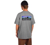 Patagonia 38504-GLH M's P-6 Logo Responsibili-Tee T-Shirt Uomo Gravel Heather S
