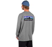 Patagonia 38518-GLH M's L/S P-6 Logo Responsibili-Tee T-Shirt Uomo Gravel Heather L