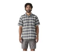 Patagonia Back Step - camicia a maniche corte - uomo M Blue/White man Canapa,Cotone Organico/Biologico