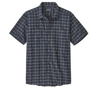 Patagonia Back Step - camicia a maniche corte - uomo S Dark Blue/Light Blue man Cotone Organico/Biologico,Canapa