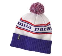 Patagonia - Berretto con pompon - Powder Town Beanie Park Stripe Viking Blue per Uomo