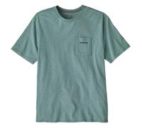 T-shirt Patagonia M's Boardshort Logo Pocket Responsibili-Tee (Blue Sage) Uomo XL