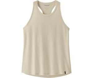 Patagonia - Canottiera da trail leggera e traspirante - W's Cap Cool Trail Tank Dyno White per Donne in Poliestere Riciclato - Taglia L - Beige
