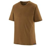Maglietta patagonia capilene cool merino blend marrone da uomo