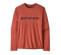 Patagonia Capilene Cool Daily Graphic Shirt. 73 text logo: potters red x- L