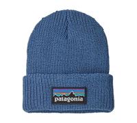 Patagonia - Cappello con risvolto - Baby Logo Beanie P-6 Logo: Barnacle Blue in Poliestere Riciclato