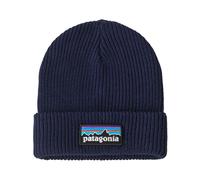 Patagonia - Cappello con risvolto - K's Logo Beanie P-6 Logo: New Navy in Poliestere Riciclato - Blu navy