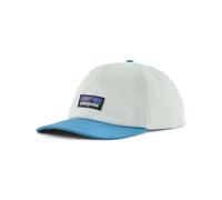 Patagonia - Cappello con visiera curva in cotone biologico - P-6 Label Trad Cap Birch White w/Shore Blue in Cotone - Beige