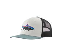 Patagonia - Cappello trucker da escursionismo in cotone biologico - Fitz Roy Trout Trucker Hat White w/Blue Sage in Cotone - Bianco