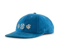 Patagonia - Cappello con visiera piatta in cotone biologico - Corduroy Cap Kaleido Flowers Shore Blue in Cotone