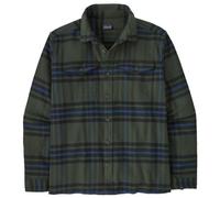 Patagonia - Sovracamicia da uomo in cotone biologico - M's Fjord Flannel Shirt Catch: Old Growth Green per Uomo in Cotone - Taglia L - Verde