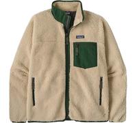 Patagonia - Giacca di pile calda e antivento - M's Classic Retro-X Jkt Dark Natural w/Treeline Green per Uomo - Taglia S - Beige