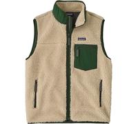 Patagonia - Giacca di pile senza maniche, calda e antivento - M's Classic Retro-X Vest Dark Natural w/Treeline Green per Uomo - Taglia XL - Beige