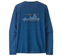 Patagonia - Maglietta a maniche lunghe da uomo - M's L/S Cap Cool Daily Graphic Shirt '73 Skyline: Clement Blue X-Dye per Uomo - Taglia S Blu S
