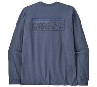 Patagonia - T-shirt da uomo in cotone riciclato - M's L/S P-6 Logo Responsibili-Tee P-6 Outline: Current Blue per Uomo in Cotone - Taglia L
