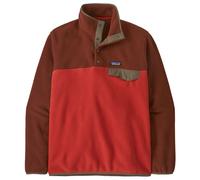 Patagonia Ms LW Synch Snap-T P/O - felpa in pile - uomo S Red/Brown man Recycled Polyester,Fair Trade Certified