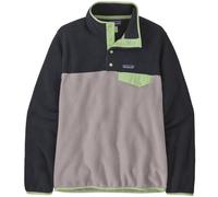 Patagonia Lightweight Synchilla® Snap-T W - felpa in pile - donna L Light Pink/Dark Blue/Light Green woman Fair Trade Certified,Recycled Polyester
