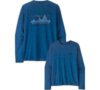 Patagonia - Maglietta a maniche lunghe da uomo - M's L/S Cap Cool Daily Graphic Shirt '73 Skyline: Clement Blue X-Dye per Uomo - Taglia S Blu S