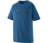 Patagonia - Maglietta da trail leggera e traspirante - M's Cap Cool Trail Shirt Stratapeaks Aquatic Blue per Uomo in Poliestere Riciclato - Taglia L