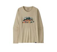 Patagonia Capilene Cool Daily Graphic - maglia a maniche lunghe - donna L Light Brown/Blue woman Fair Trade Certified,Heiq Fresh,Recycled Materials