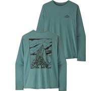 Patagonia - Maglietta traspirante da escursionismo a maniche lunghe - M's L/S Cap Cool Daily Shirt Cloud Crag Blue Sage Light X-Dye per Uomo in Poliestere Riciclato - Taglia L