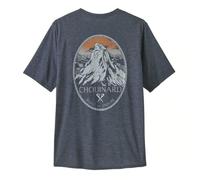 Patagonia M's cap Cool Daily Graphic Shirt-Lands T, Chouinard Crest: Smolder Blue X-Dye, L Uomo