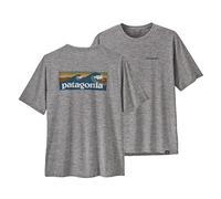 Patagonia M's cap Cool Daily Graphic Shirt - Top da Uomo, Boardshort Logo Abalone Blue: Grigio Piuma, M