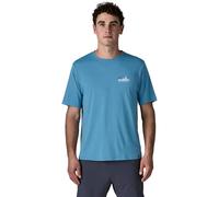 Patagonia - T-shirt da escursionismo leggero e traspirante - M's Cap Cool Daily Shirt '73 Skyline Shore Blue Light X-Dye per Uomo in Poliestere Riciclato - Taglia S