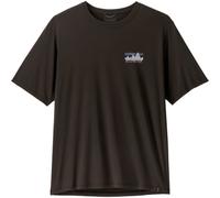 Patagonia - T-shirt da escursionismo leggero e traspirante - M's Cap Cool Daily Shirt '73 Skyline Black per Uomo in Poliestere Riciclato - Taglia S - Nero