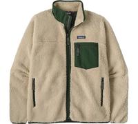 Patagonia - Giacca di pile calda e antivento - M's Classic Retro-X Jkt Dark Natural w/Treeline Green per Uomo - Taglia M - Beige