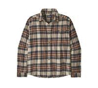 Patagonia Ms L/S LW Fjord Flannel - camicia maniche lunghe - uomo L White/Dark Blue/Dark Red man Cotone Organico/Biologico