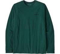 Patagonia - T-shirt da uomo in cotone riciclato - M's L/S P-6 Logo Responsibili-Tee Cascade Green per Uomo in Cotone - Taglia S - Verde