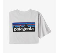 Patagonia T-shirt uomo P-6 Logo Responsibili-Tee 100% riciclata manica corta Bianco Taglia L