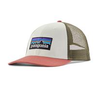 Cappello trucker unisex patagonia p 6 logo lopro bianco corallo