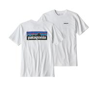 Patagonia p-6 logo responsibili tee white new s m l xl t-shirt