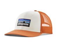 Patagonia P-6 Logo Trucker Hat all White w/Redtail Rust