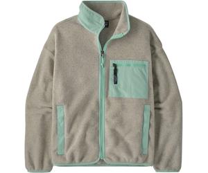 Patagonia - Pile caldo e confortevole con collo alto - W's Synch Jkt Oatmeal Heather w/Thin Ice per Donne in Poliestere Riciclato - Taglia M - Beige