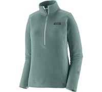 Patagonia - Pile con cerniera, effetto goffrato e asciugatura rapida - W's R1 Air Zip Neck Blue Sage per Donne in Poliestere Riciclato - Taglia M