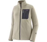 Patagonia - Pile goffrato ad asciugatura rapida con zip - W's R1 Air Jkt Wool White per Donne in Poliestere Riciclato - Taglia XS - Bianco