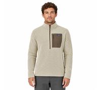 Patagonia - Pile goffrato ad asciugatura rapida con zip - M's R1 Air Zip Neck Pelican per Uomo in Poliestere Riciclato - Taglia S - Beige