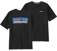 Patagonia - T-shirt 100% riciclata - M's P-6 Logo Responsibili-Tee Black per Uomo in Cotone - Taglia L - Nero