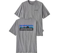 Patagonia - T-shirt 100% riciclata - M's P-6 Logo Responsibili-Tee Gravel Heather per Uomo in Cotone - Taglia M - Grigio
