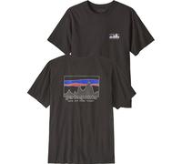 Patagonia - t-shirt classico e comoda in cotone biologico - M's '73 Skyline T-Shirt Ink Black per Uomo in Cotone - Taglia L - Nero