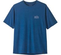 Patagonia - T-shirt da escursionismo leggera e traspirante - M's Cap Cool Daily Shirt Strataspire Clement Blue Light X-Dye per Uomo in Poliestere Riciclato - Taglia S