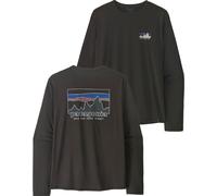 Patagonia - T-shirt da escursionismo leggero e traspirante a maniche lunghe - M's L/S Cap Cool Daily Shirt '73 Skyline Black per Uomo in Poliestere Riciclato - Taglia L - Nero