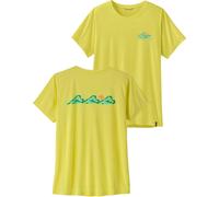 Patagonia - T-shirt da escursionismo leggero e traspirante - W's Cap Cool Daily Shirt Trailcheck Lemon Zest per Donne in Poliestere Riciclato - Taglia XS - Giallo