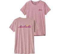 Patagonia - T-shirt da escursionismo leggero e traspirante - W's Cap Cool Daily Shirt Trailcheck Quiet Violet per Donne in Poliestere Riciclato - Taglia S - Viola
