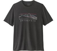 Patagonia - T-shirt da trail leggero e traspirante - M's Cap Cool Trail Shirt Stratapeaks Ink Black per Uomo in Poliestere Riciclato - Taglia M - Nero