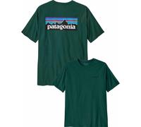 Patagonia - T-shirt da uomo in cotone riciclato - M's P-6 Logo Responsibili-Tee Cascade Green per Uomo in Cotone - Taglia M - Verde